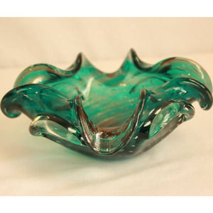 Murano Glass Ruffled Edge Bowl
